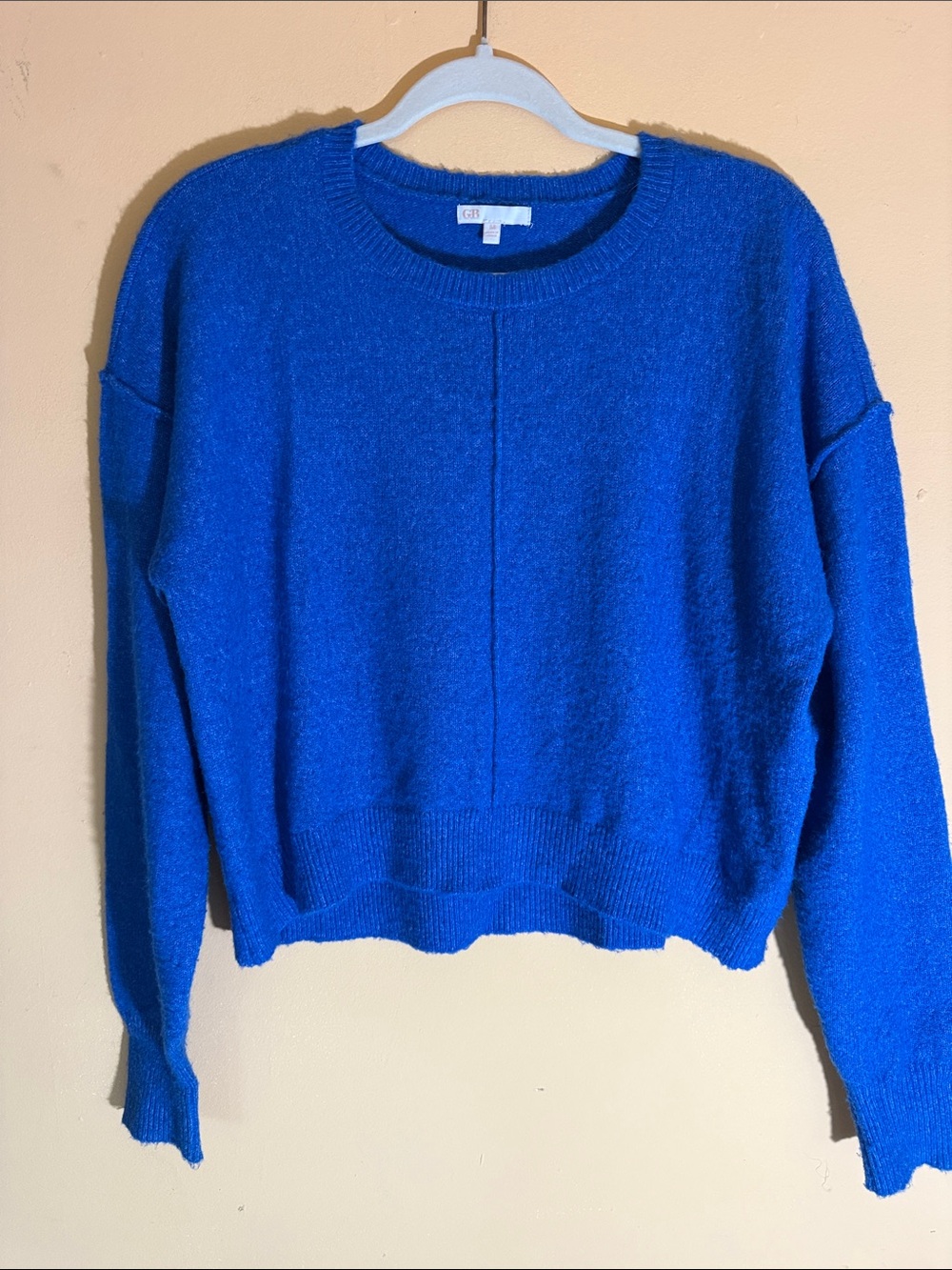💙 GB Center Seam Drop Shoulder Sweater in Royal Blue 💙 Size M